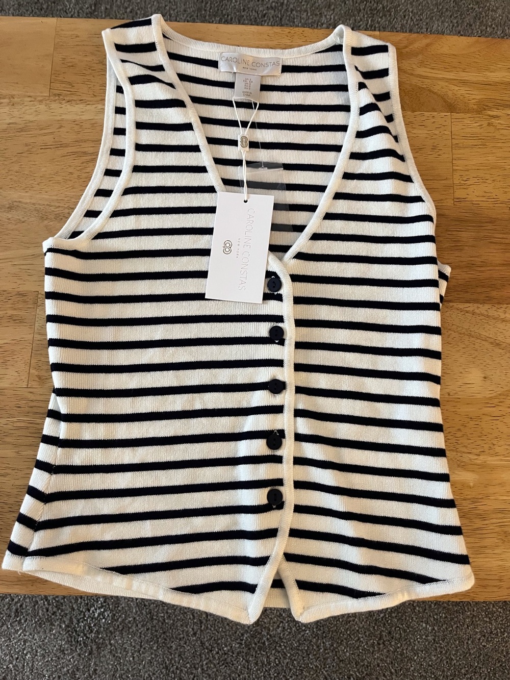 Brand new with tags Caroline Constas striped sweater vest - size small
